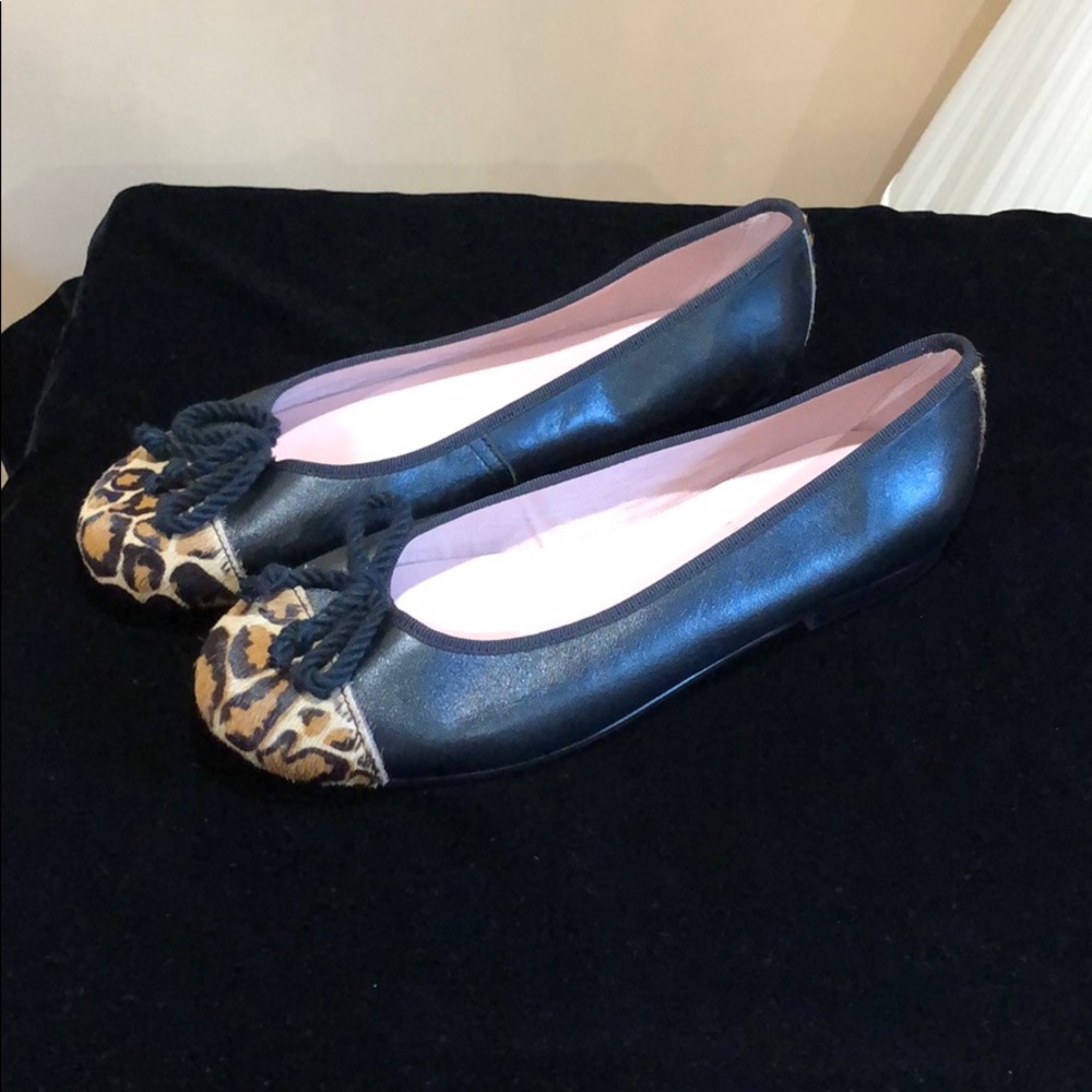 Bisue Ballerinas Black &leopard print  size 39